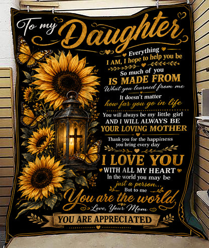 Special Gift For Your Daughter Blanket - From Mom (SKU2608-211)