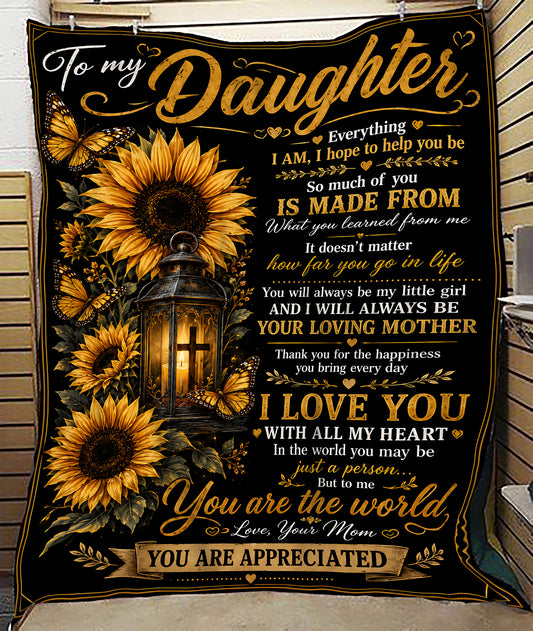 Special Gift For Your Daughter Blanket - From Mom (SKU2608-211)