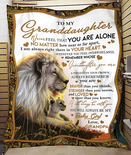 Special Gift For Your Granddaughter Blanket - From Grandpa (SKUB11-54) FULL