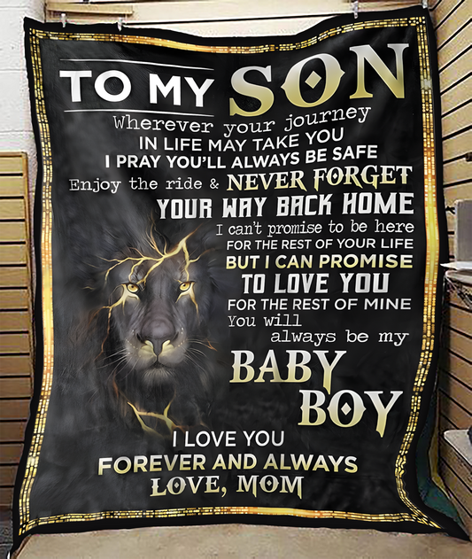 Special Gift For Your Son Blanket - From Mom (SKUB12-63)