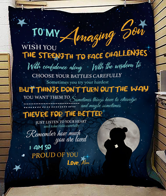 Special Gift For Your Son Blanket - From Mom (SKUB12-170)