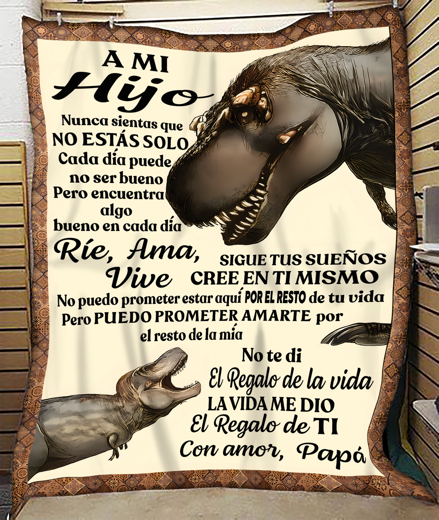 Manta para Hijo – Regalo de Consuelo y Calidez de Papá Manta Acolchada de Forro Polar Sherpa NTTDsp (SKUB11-63)