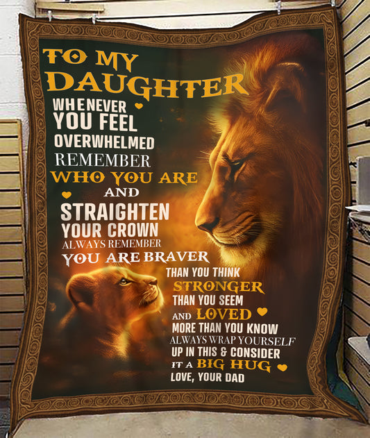 Special Gift For Your Daughter Blanket - From Dad (SKUB12-110)
