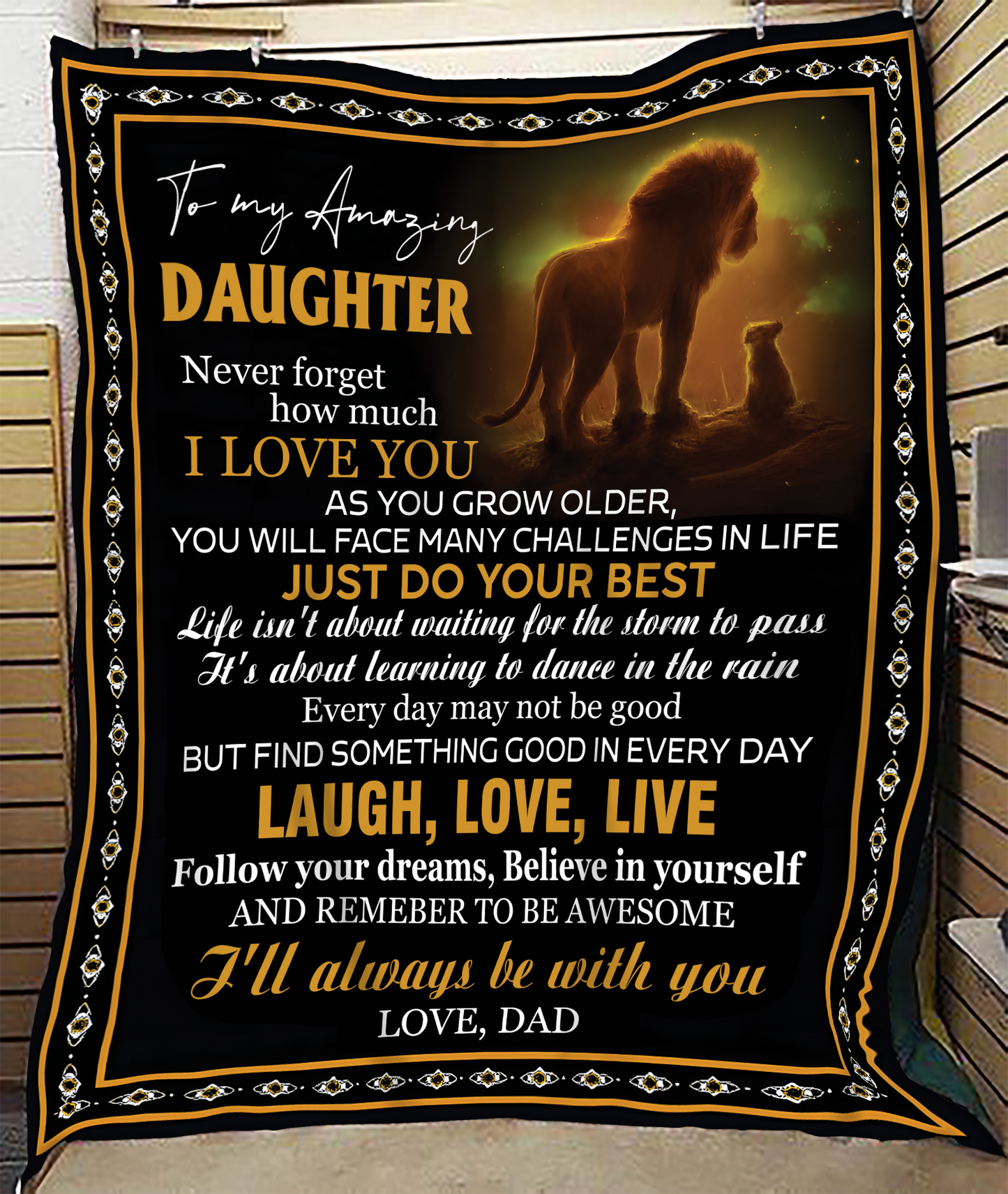 BLANKET FOR DAUGHTER – COMFORT & WARMTH GIFT FROM DAD Sherpa Fleece Quilt Blanket SNOW00 (SKUB12-68)