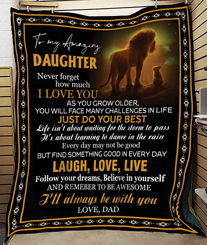 BLANKET FOR DAUGHTER – COMFORT & WARMTH GIFT FROM DAD Sherpa Fleece Quilt Blanket SNOW00 (SKUB12-68)