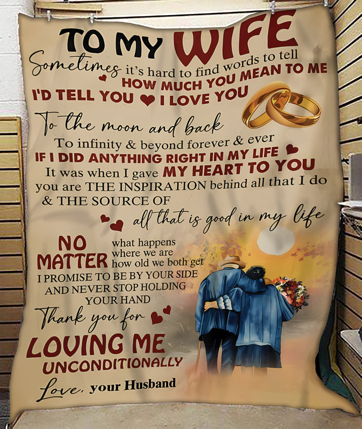 Special blanket for Wife - From Husband blanket (SKUB08-02)