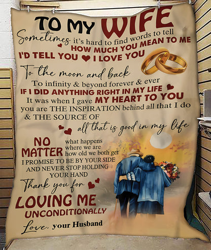 Special blanket for Wife - From Husband blanket (SKUB08-02)