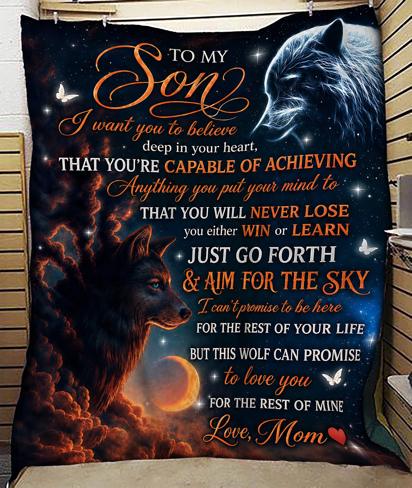 Special Gift For Your Son Blanket - From Mom (SKU2606-11)