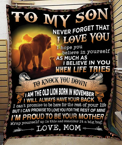 Special Gift For Your Son Blanket - From Mom (SKUB09-140-11)