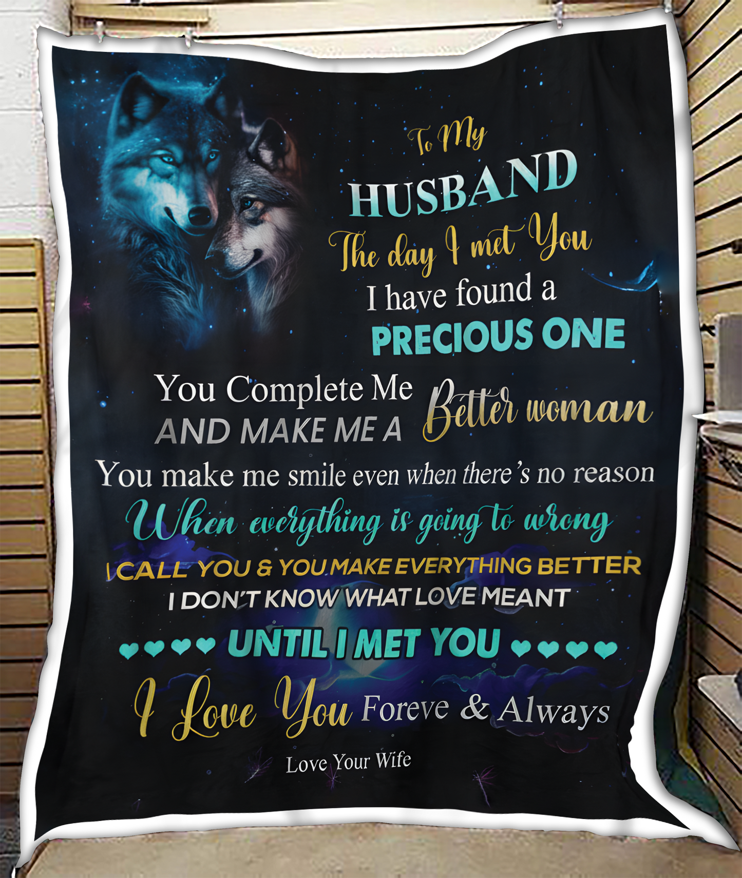 Special Gift For Your Husband Blanket - From Wife (SKUB12-132)