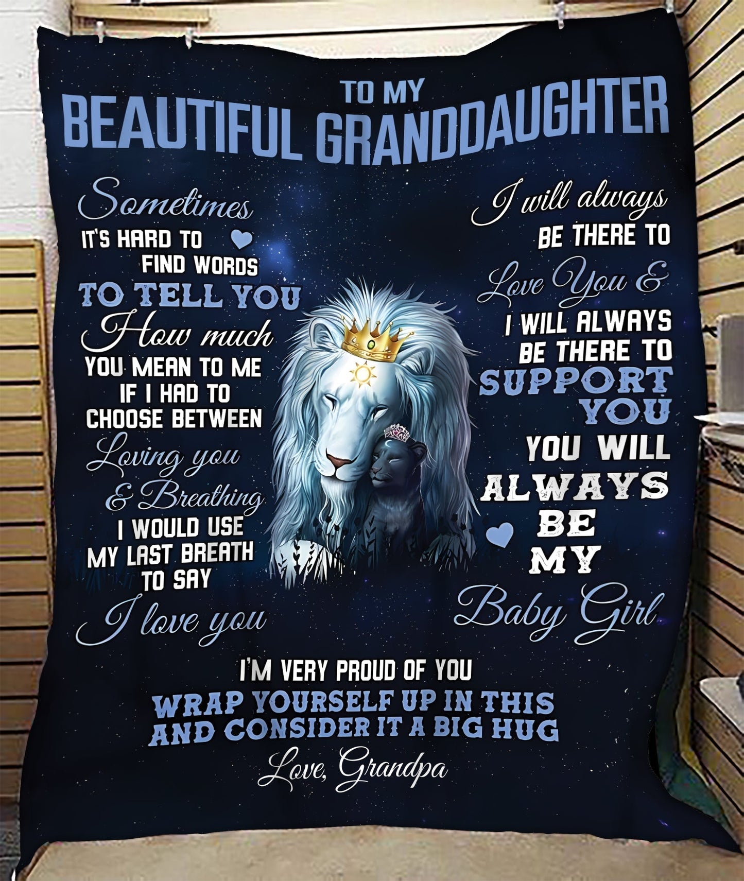 Special Gift For Your Granddaughter Blanket - From Grandpa (SKUB10-175) FULL