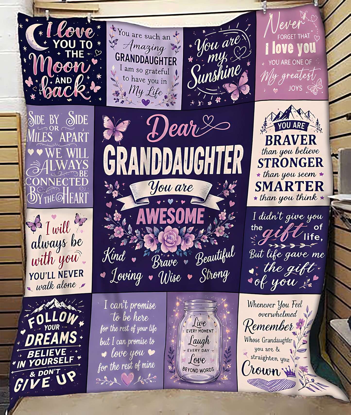 Special Gift For Your Granddaughter Blanket - From Grandma (SKU2608-41)