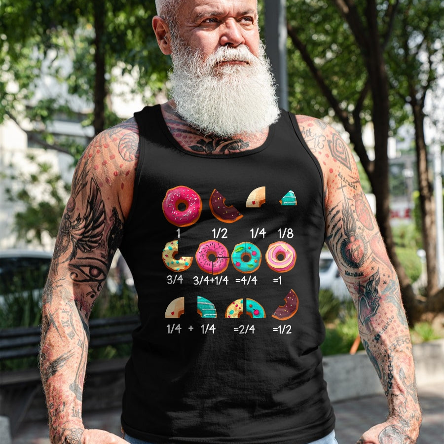Best Teacher Shirt, Funny Teacher UnisexT-Shirt/Hoodie/Sweatshirt HLT00 - Math Donut Fraction Back to School Teacher Gifts Tee T-Shirt