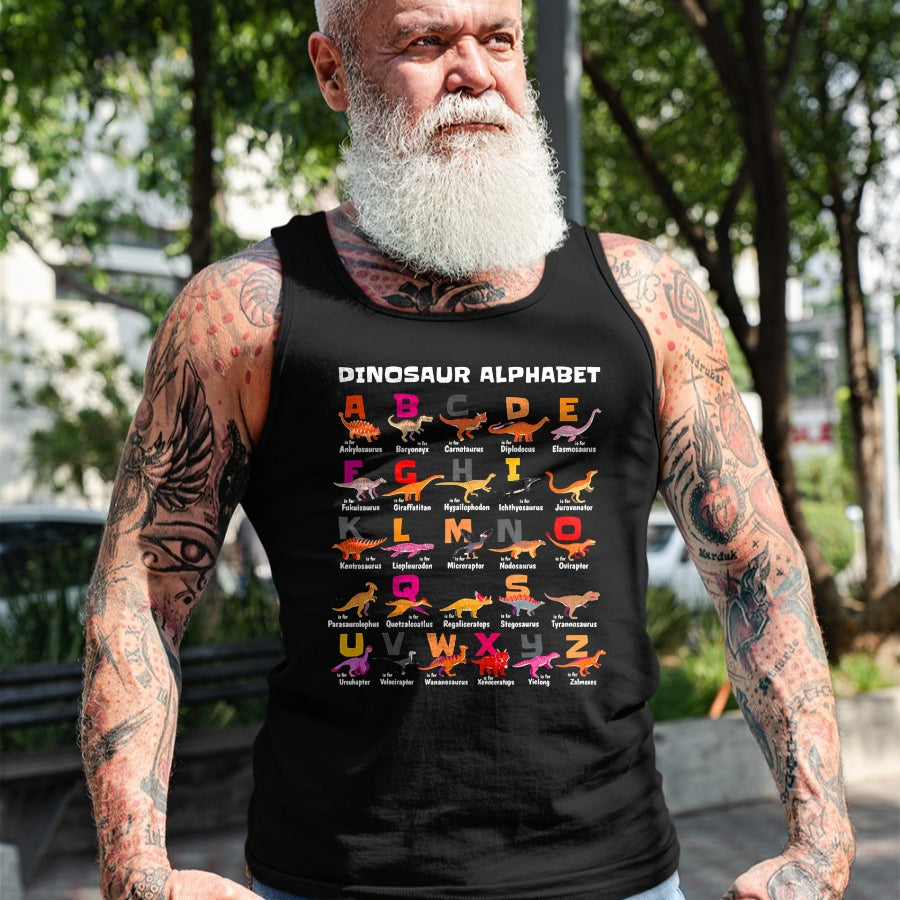 Best Dinosaur Lover Shirt, Funny Dinosaur UnisexT-Shirt/Hoodie/Sweatshirt HLT00 - Types of Dinosaurs Alphabet A-Z ABC Dino Identification T-Shirt (3)