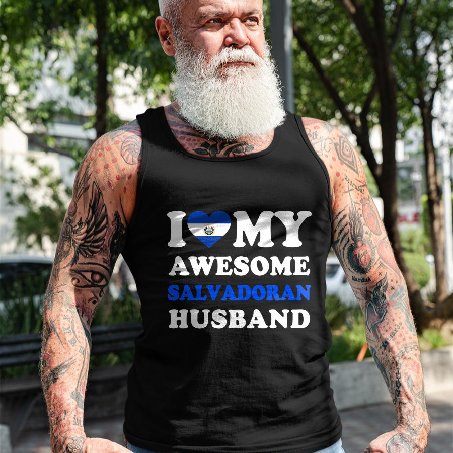 Best Wife Shirt, Wife and Husband Unisex T-Shirt/Hoodie/Sweatshirt HLT00 - I love My Awesome Salvadoran Husband Funny T-Shirt