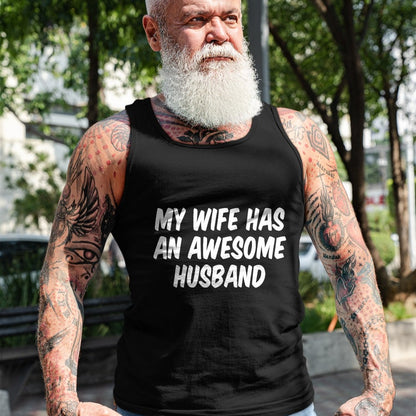 Best Wife Shirt, Wife and Husband Unisex T-Shirt/Hoodie/Sweatshirt HLT00 - My Wife Has An Awesome Husband T-Shirt (5)