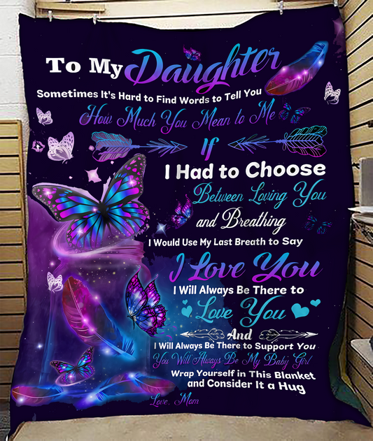 Special Gift For Your Daughter Blanket - From Mom - TLEE00 (SKUB-TLEE)