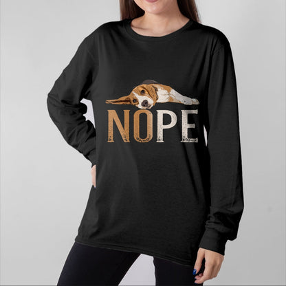 Dog Love Shirt, Dog Lover Gift T-Shirt/Hoodie/Sweatshirt HLT00 - Nope Lazy Beagle Funny Dog Lover Vintage Cute Beagle Mom T-Shirt