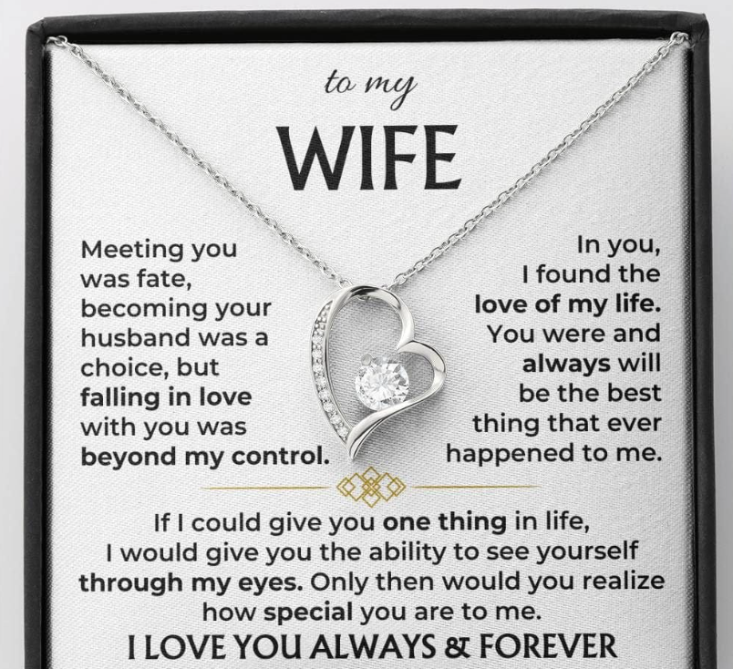TO MY WIFE - GIFT FROM HUSBAND - Forever Love Necklace
