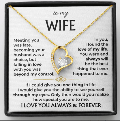 TO MY WIFE - GIFT FROM HUSBAND - Forever Love Necklace