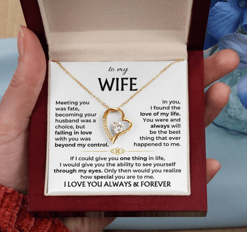 TO MY WIFE - GIFT FROM HUSBAND - Forever Love Necklace