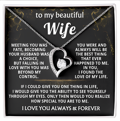 TO MY WIFE - GIFT FROM HUSBAND - Forever Love Necklace