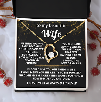 TO MY WIFE - GIFT FROM HUSBAND - Forever Love Necklace