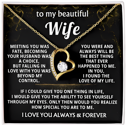 TO MY WIFE - GIFT FROM HUSBAND - Forever Love Necklace