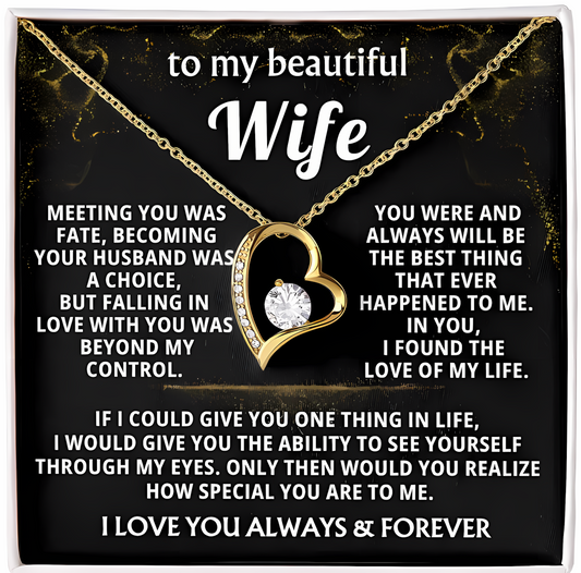 TO MY WIFE - GIFT FROM HUSBAND - Forever Love Necklace