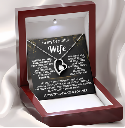 TO MY WIFE - GIFT FROM HUSBAND - Forever Love Necklace