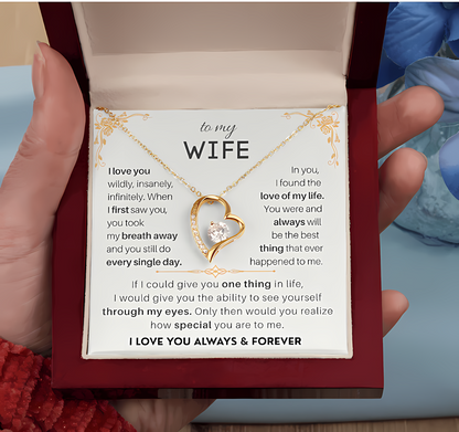 TO MY WIFE - GIFT FROM HUSBAND - Forever Love Necklace