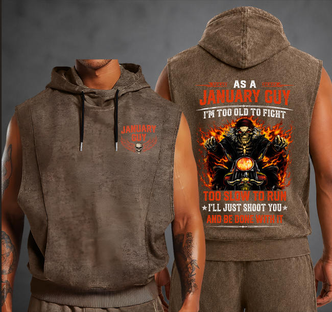 Fully Printed Hooded Vest A09-805 JANUARY, I'LL JUST SHOOT YOU AND BE DONE WITH IT - SNOW MALE01 (SKU2607-94-01)