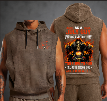 Fully Printed Hooded Vest A09-805 JULY, I'LL JUST SHOOT YOU AND BE DONE WITH IT - SNOW MALE07 (SKU2607-94-07)