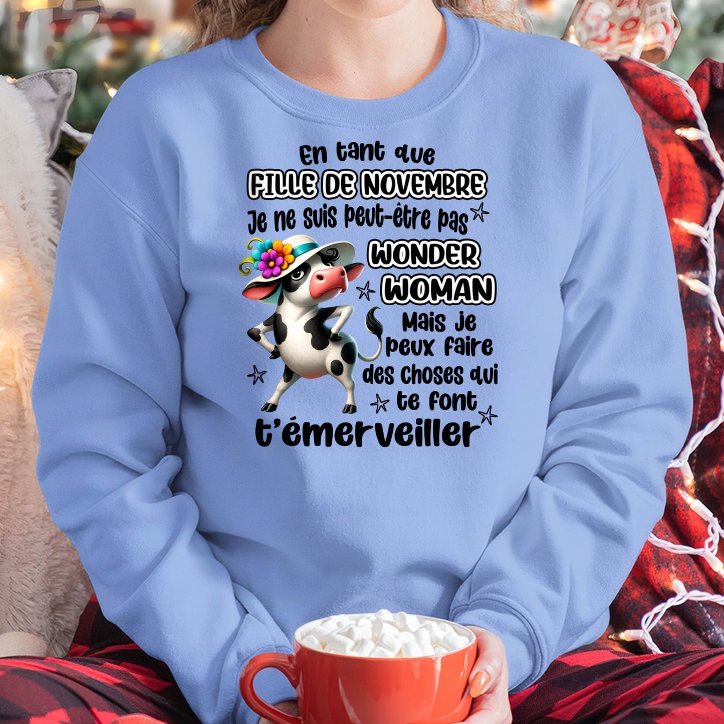 NOVEMBRE SHIRT Je ne suis peut-être pas WONDER WOMAN - SNOW11 (SKU2605-39-11)