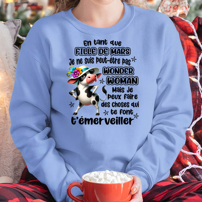 MARS SHIRT Je ne suis peut-être pas WONDER WOMAN - SNOW03 (SKU2605-39-03)