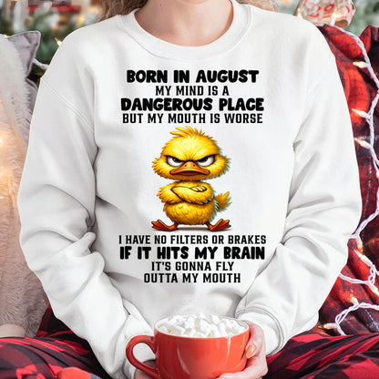AUGUST SHIRT MY MOUTH IS A DANGEROUS PLACE - SNOW08 (SKU2605-61-08)