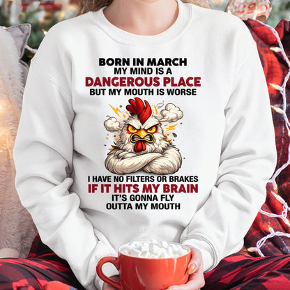 MARCH SHIRT, MY MIND IS A DANGEROUS PLACE - SNOW03 (SKU2605-114-03)