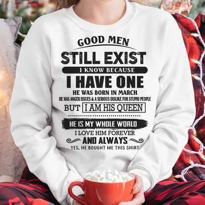 March - Good Men Still Exist - Perfect Gift For Girlfriend, Wife From Husband - SNOW03 (SKU07-166-03)