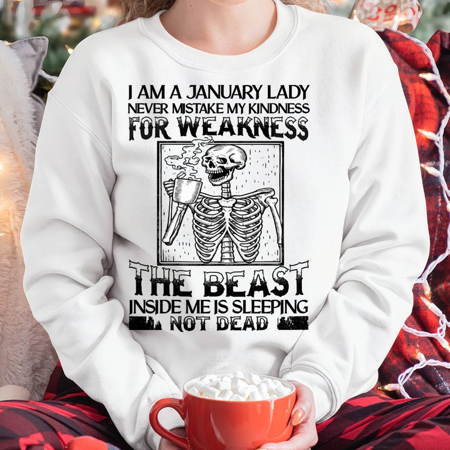 JANUARY SHIRT, THE BEAST INSIDE ME IS SLEEPING NOT DEAD - FMA SNOW01 (SKU2604-158-01)
