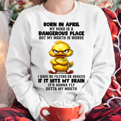 APRIL SHIRT MY MOUTH IS A DANGEROUS PLACE - SNOW04 (SKU2605-61-04)