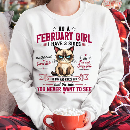 FEBRUARY SHIRT, I HAVE 3 SIDES - SNOW02 (SKU2605-101-02)