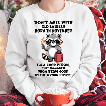 NOVEMBER SHIRT, DAMAGED FROM BEING GOOD TO THE WRONG PEOPLE - SNOW11 (SKU2604-282-11)
