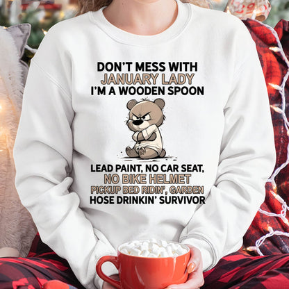 JANUARY SHIRT, I'M A WOODEN SPOON, LEAD PAINT - SNOW01 (SKU2604-253-01)