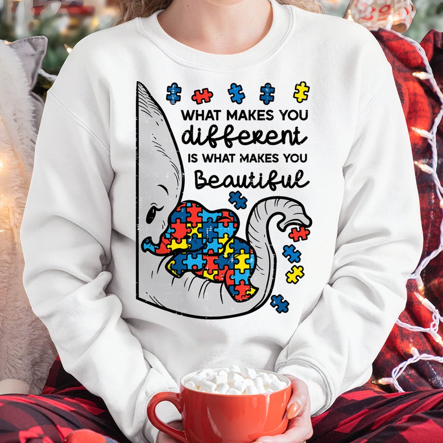 What Makes You Different Beautiful Elephant Autism Awareness T-Shirt