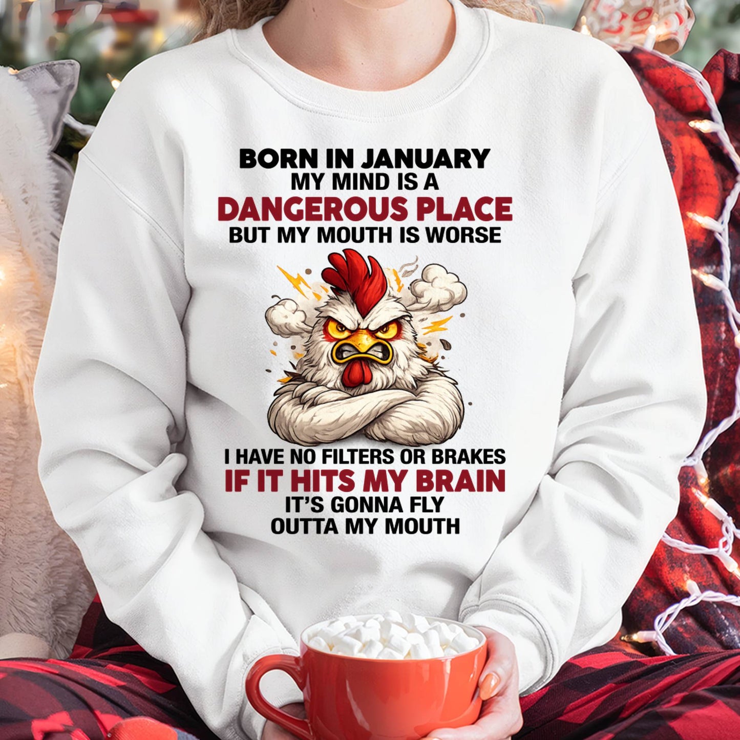 JANUARY SHIRT, MY MIND IS A DANGEROUS PLACE - SNOW01 (SKU2605-114-01)