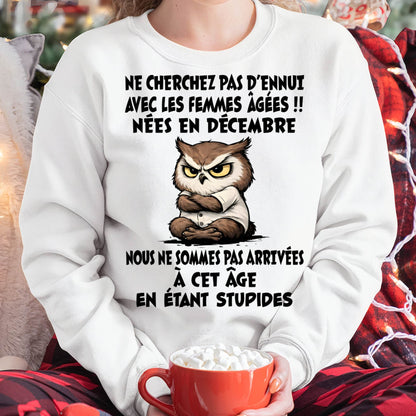 DÉCEMBRE T-SHIRT, NE CHERCHEZ PAS D’ENNUI AVEC LES FEMMES ÂGÉES - FMA SNOW12 (SKU2603-327-12)