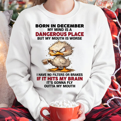 DECEMBER SHIRT, MY MIND IS A DANGEROUS PLACE - SNOW12 (SKU2605-122-12)