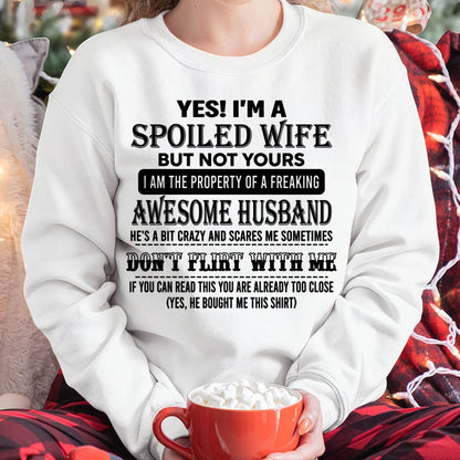 00, YES! I’M A SPOILED WIFE BUT NOT YOURS – GIFT T SHIRT FROM HUSBAND TO WIFE – SNOW MALE00 (SKU26T-01204-00)