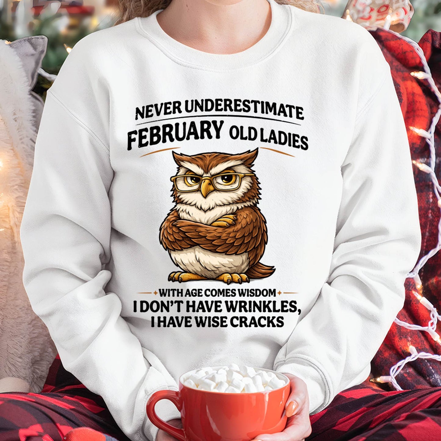 FEBRUARY SHIRT, With age comes wisdom - FMA SNOW02 (SKU2604-101-02)