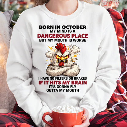 OCTOBER SHIRT, MY MIND IS A DANGEROUS PLACE - SNOW10 (SKU2605-114-10)